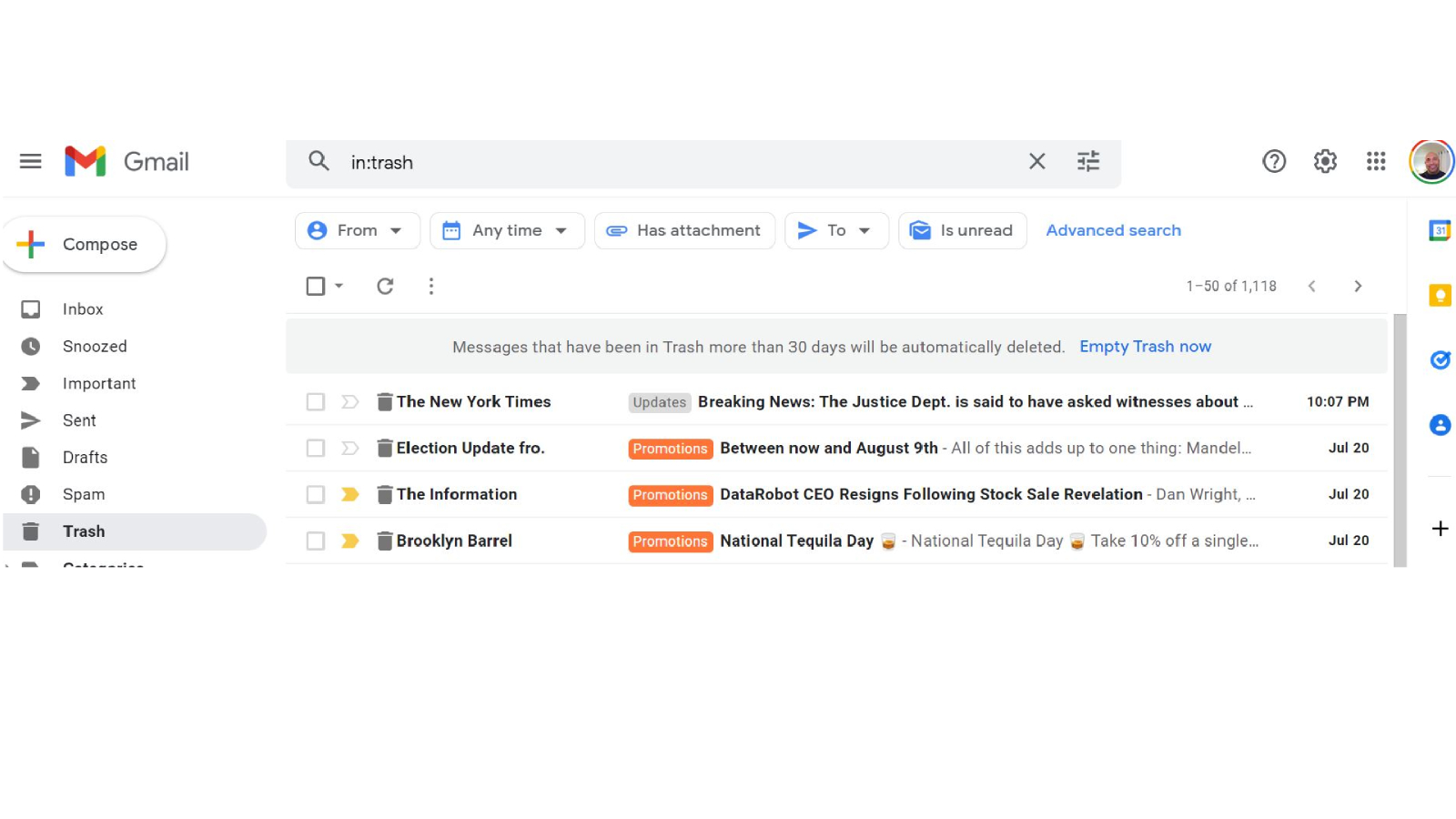 Comment garder votre Gmail parfaitement propre en supprimant les anciens e-mails