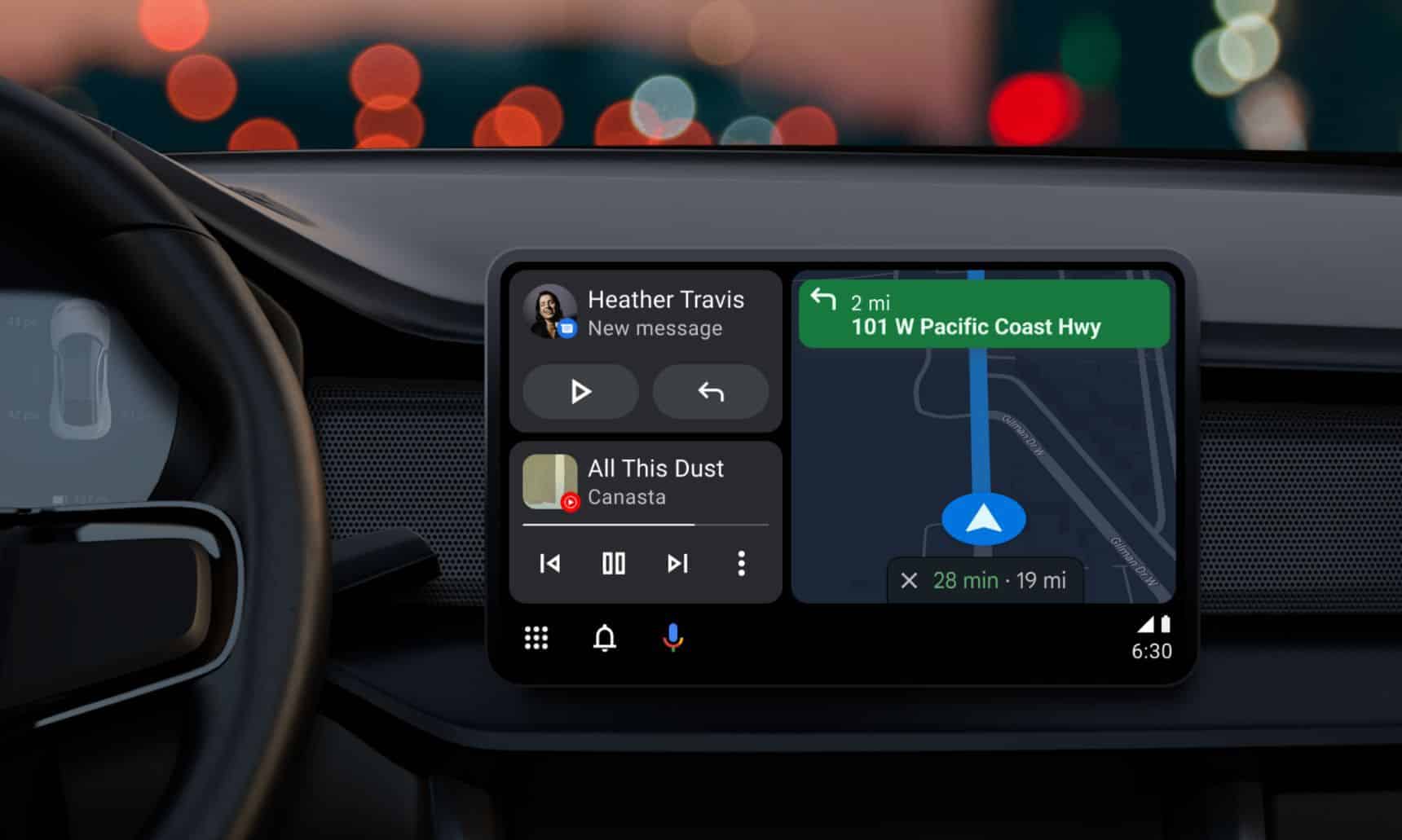 Android Auto rationalise son lecteur multimédia, juste à temps pour votre prochain voyage en voiture android auto split screen hero 1