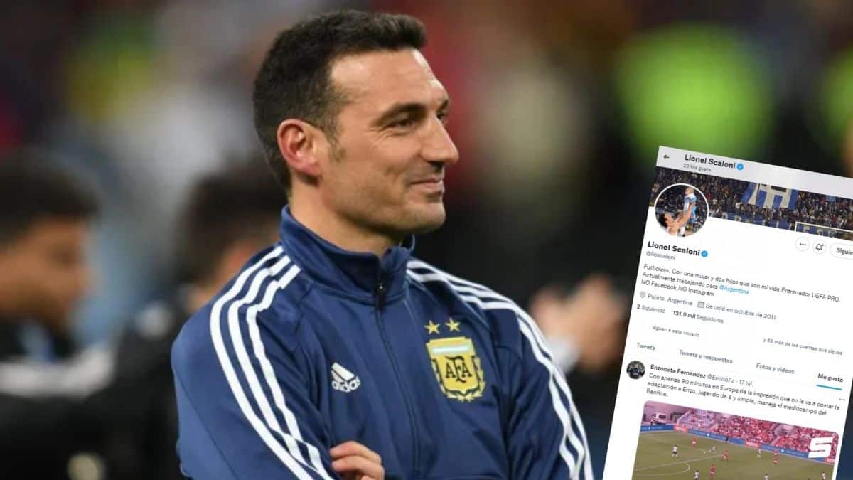 Clin d'oeil de Scaloni pour un joueur qui pour l'instant est un doute dans l'équipe nationale en pensant au Qatar befunky