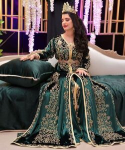 Caftan marocain : Le guide d'achat caftan vert royale mariage paris france 2021 photo 1200x1200