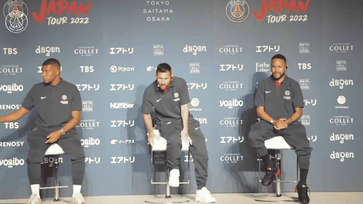 Messi est déjà au Japon, il a parlé et joué avec Mbappé et Neymar captura de pantalla 2022 07