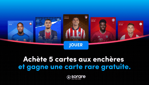 Sorare.com : Collectionner les cartes de vos joueurs préférés, et gagner de l'argent NFT sorare promo