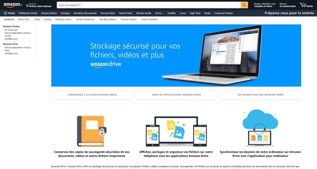 Amazon Drive : fermeture du stockage en ligne 1659350059 amazon drive