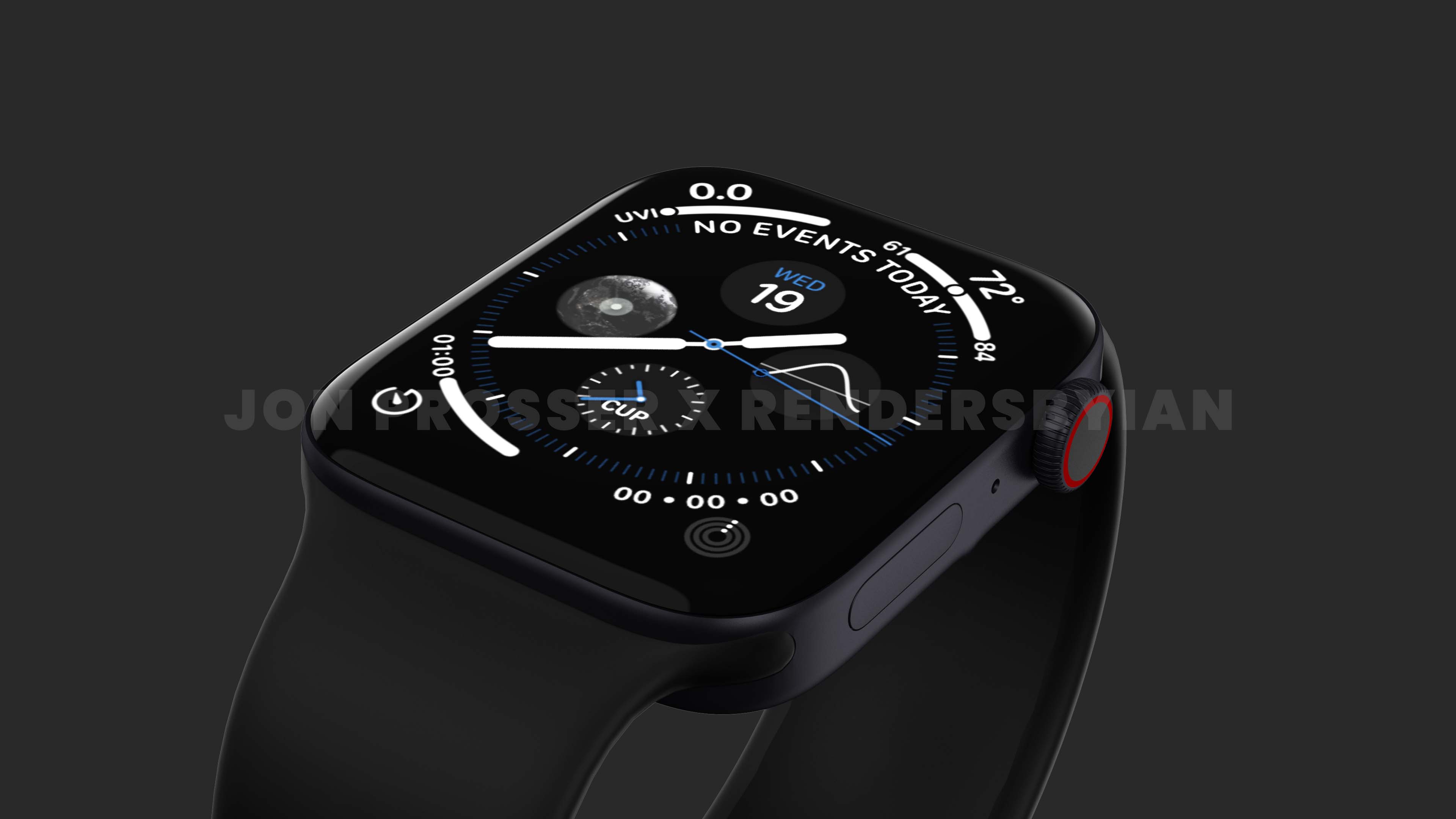 Rendus de l'Apple Watch 7 préparés sur la base de prétendues fuites de photos de l'appareil