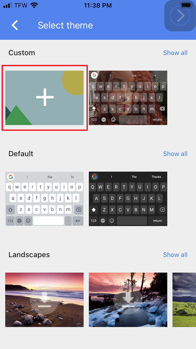 GBoard personnalisé