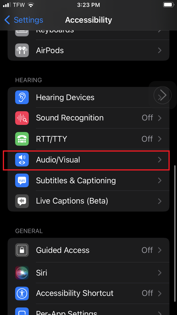 Audio/Visuel sur iOS