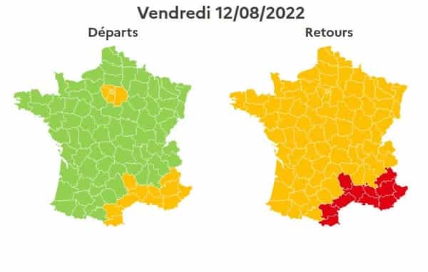 Bison Futé : un nouveau week-end bien compliqué sur les routes, rouge dès vendredi Bison Fute vendredi 12 aout 2022 1462588