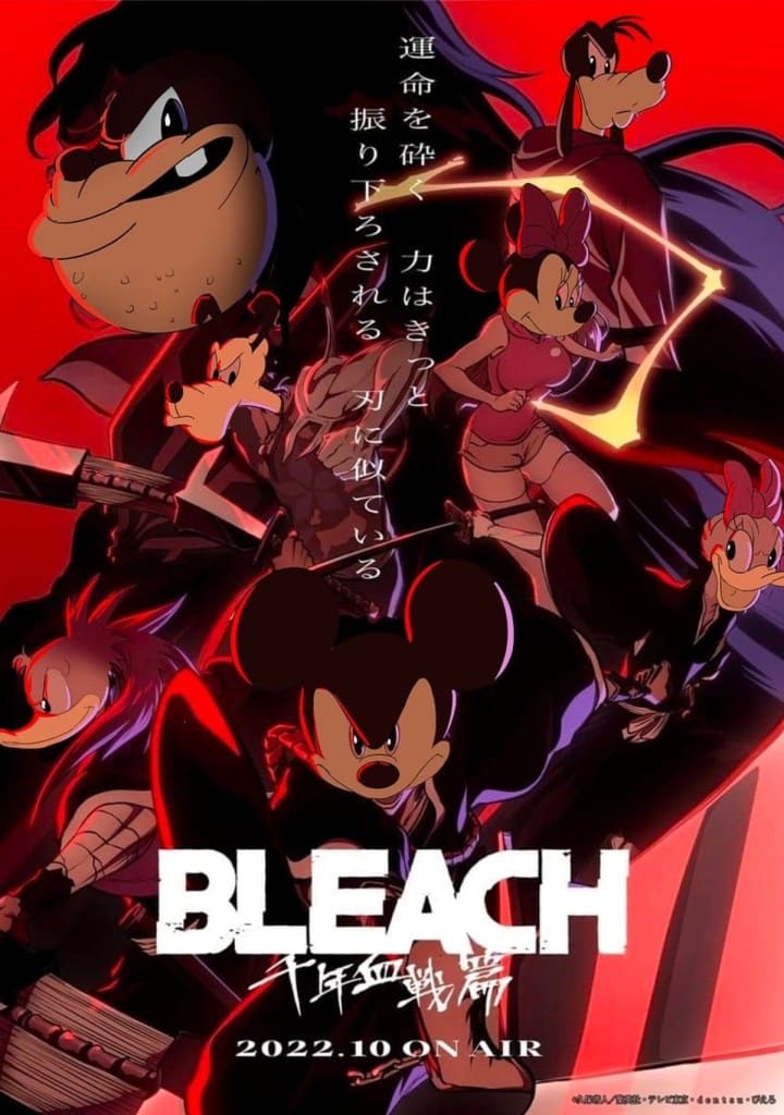 Bleach: Date de sortie sur Disney+ - L'animé sera t-il censuré ? Bleach Thousand Year Blood War Disney Plus Mickey Mouse Meme