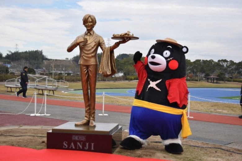 La statue de Jinbe rejoint l'équipage de ONE PIECE à Kumamoto ! Sanji ONE PIECE Statue
