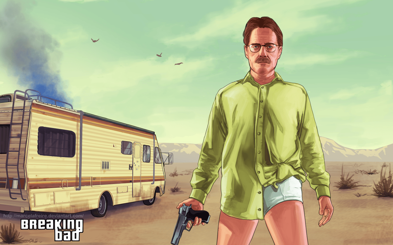 A quoi peut ressembler Breaking Bad en jeu vidéos ? breaking bad mashup gta