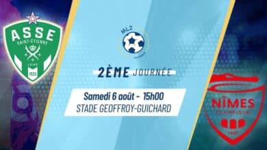 AS Saint-Etienne (ASSE) Nîmes (NO) (TV/Streaming) Sur quelle chaîne voir le match de Ligue 2 BKT samedi saint etienne nimes