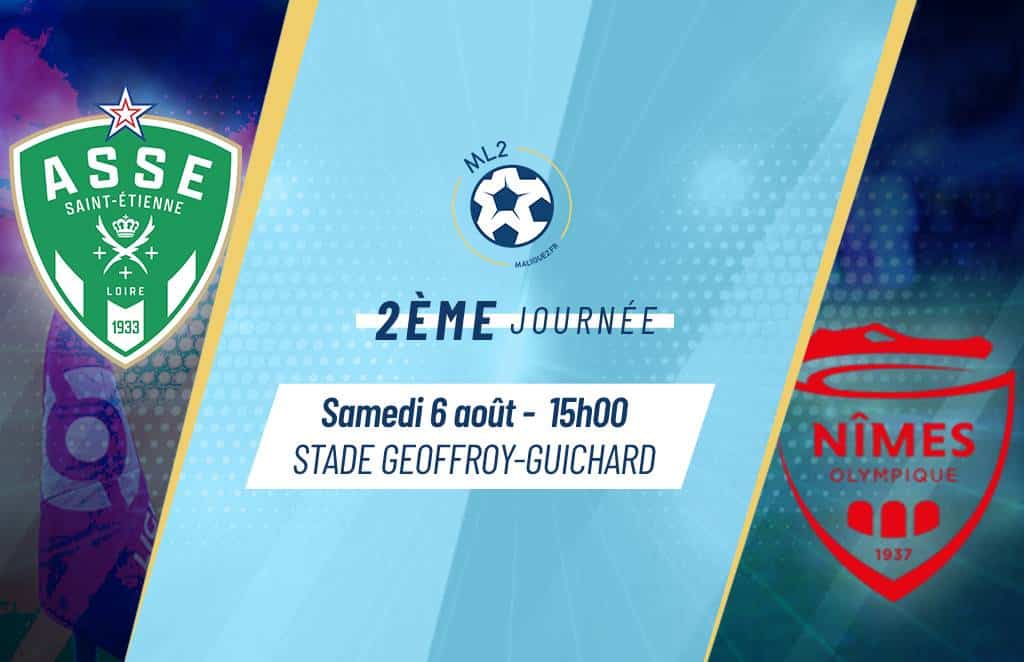 AS Saint-Etienne (ASSE) Nîmes (NO) (TV/Streaming) Sur quelle chaîne voir le match de Ligue 2 BKT samedi saint etienne nimes