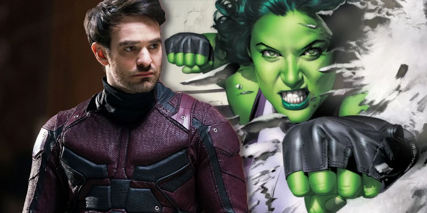 She-Hulk annonce Dardevil avec la dernière scène de l'épisode 5 She Hulk Daredevil feature