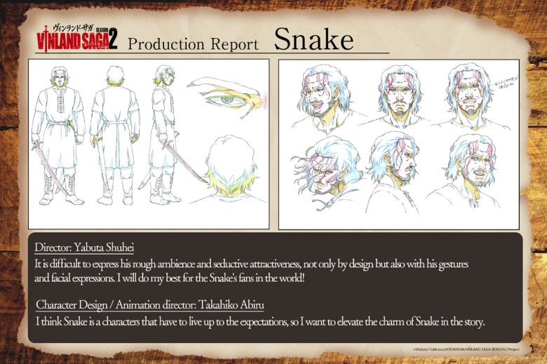 Conception de personnages pour Snake. 