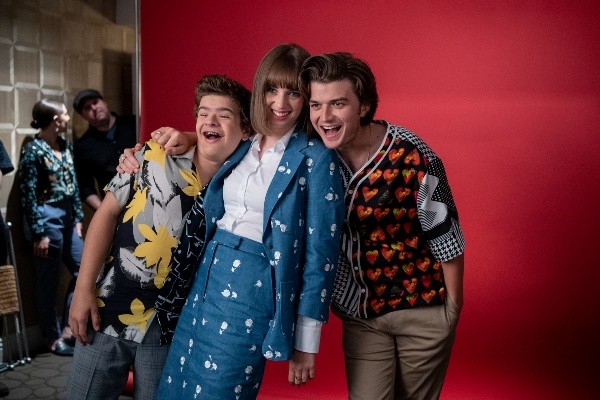 Gaten Matarazzo, Maya Hawke et Joe Keery de Stranger Things (Getty)