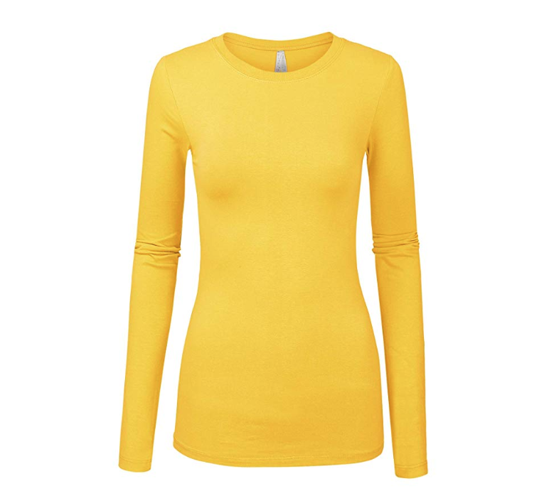 Top jaune coupe slim 