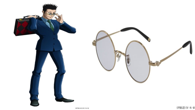 Illustration de Leorio portant des lunettes et du design des lunettes Leorio Paradinight.