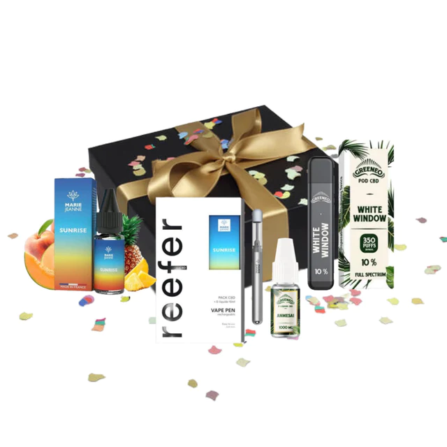 Le coffret cadeau CBD - Le cadeau parfait pour fumeurs ? coffrete liquide