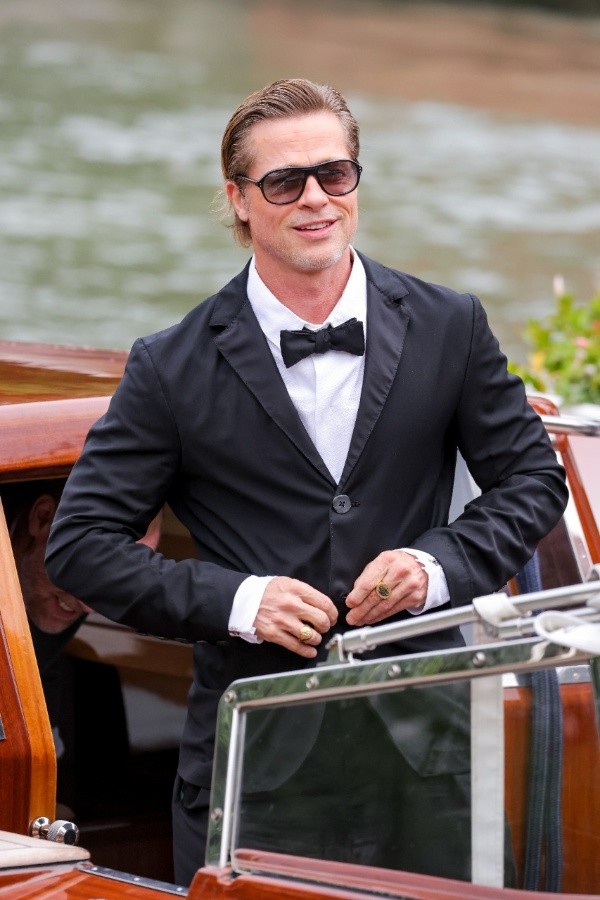 Brad Pitt, producteur de Blond, à la Mostra de Venise (Getty).