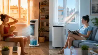 Comparaison entre un rafraîchisseur à eau sans tuyau et un véritable climatiseur mobile avec évacuation
