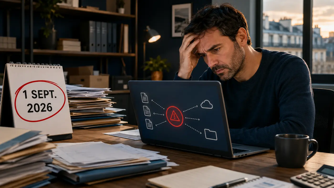 Un dirigeant inquiet face à l’échéance du 1er septembre 2026 et à des factures électroniques bloquées