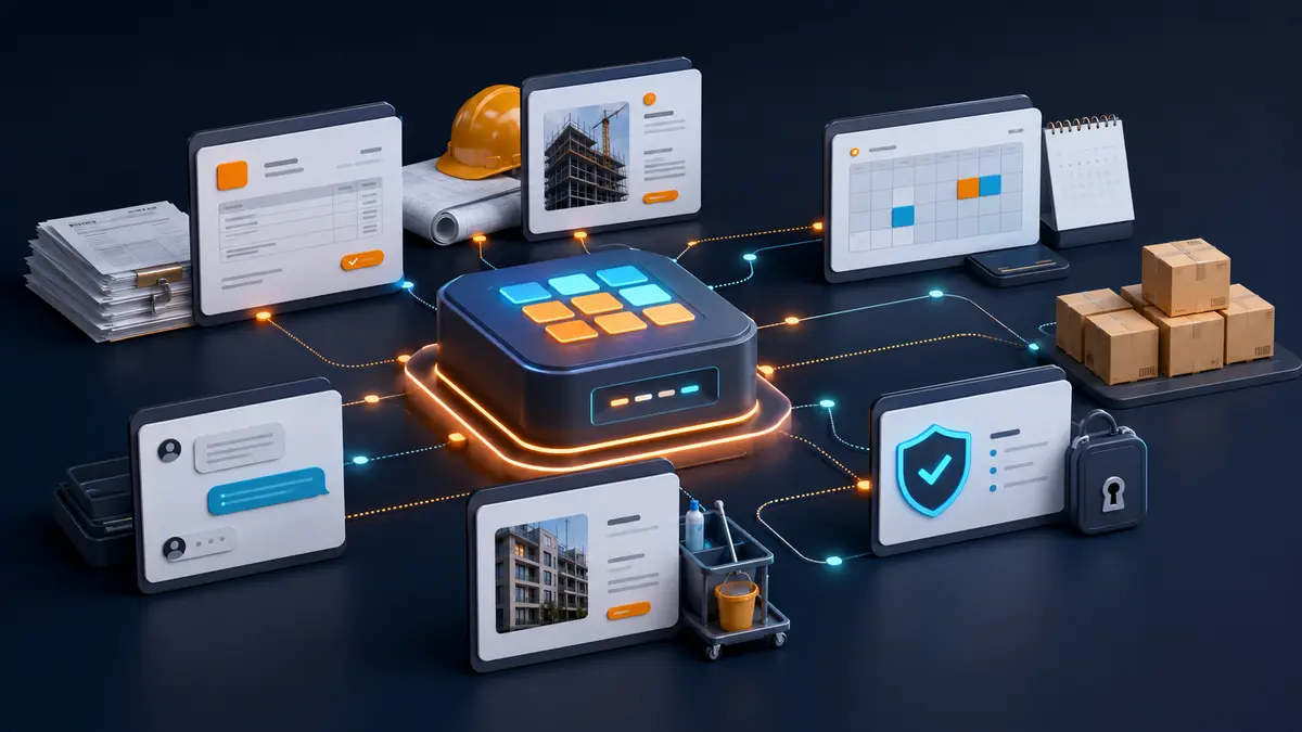 Illustration de micro-SaaS transformant des problèmes métiers en solutions logicielles
