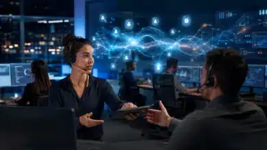 Centre de service client utilisant un agent IA vocal pour traiter et transmettre les demandes
