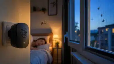 Une prise anti-moustiques à ultrasons reste sans effet tandis qu’une moustiquaire bloque les insectes