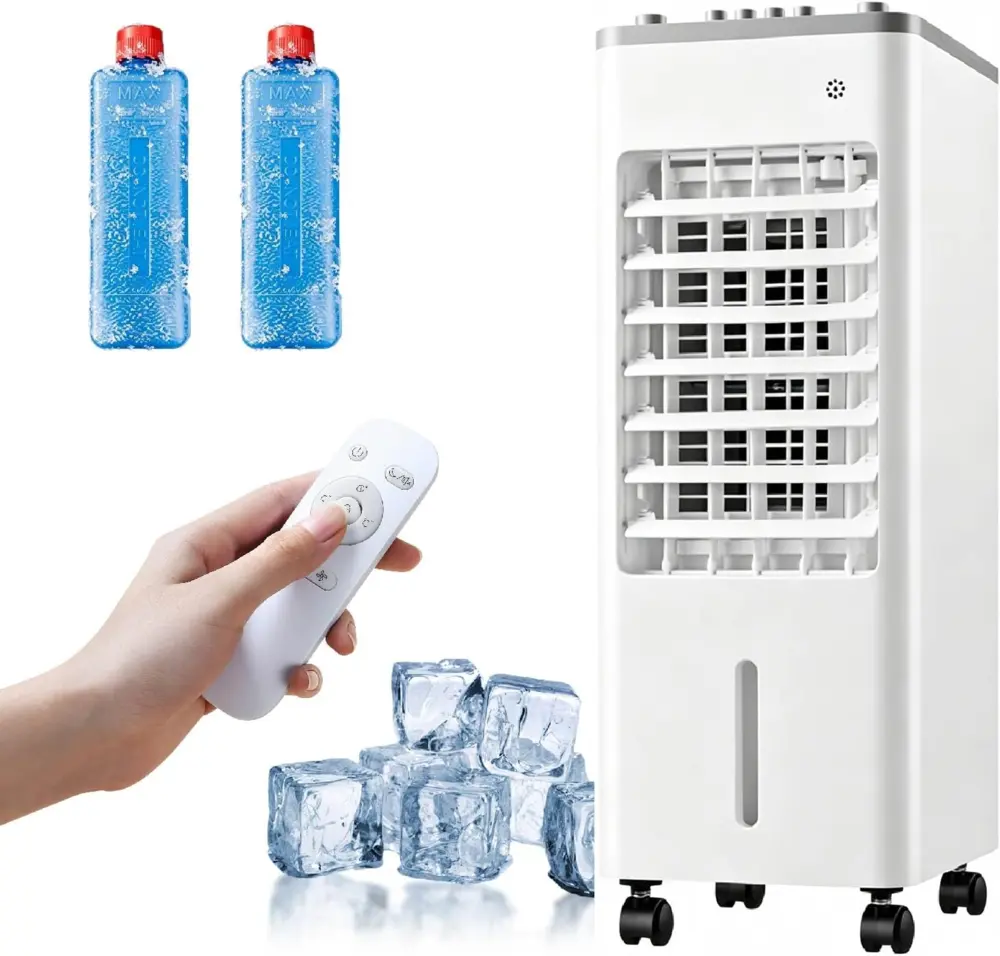 Rafraîchisseur d’air à eau avec télécommande et pains de glace