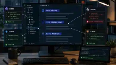 Le fichier AGENTS.md ouvert dans un dépôt de code guide Codex, Cursor, Gemini et Claude