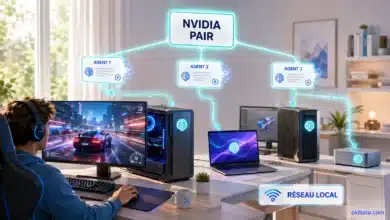 NVIDIA PAIR route trois requêtes d’agents vers plusieurs PC du réseau local pendant que le PC principal sert au jeu